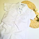 Conjunto Batizado Body com Short , Colete e Gravata