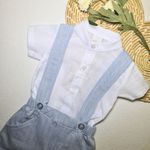 Conjunto Batizado Viscolinho Azul
