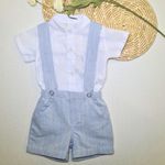 Conjunto Batizado Viscolinho Azul