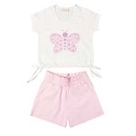 Conjunto Infantil Menina Borboleta Glitter