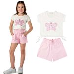 Conjunto Infantil Menina Borboleta Glitter