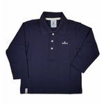 Polo Básica Manga Longa Azul Marinho