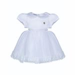 Vestido Batizado Saia Tule