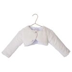 Bolero Infantil Em Pele Branco