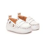 Mocassim De Bebê Branco Gambo