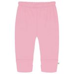 Calça Bebê Com Pé Reversível Rosa