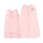 Kit Crescimento com Swaddle + Saco de Dormir Rosa em Algodão Egípcio