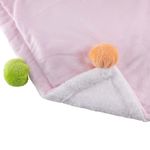 Manta De Bebê Pompom Microfibra Rosa