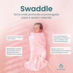 Swaddle Rosa em Algodão Egípcio