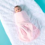 Kit Crescimento com Swaddle + Saco de Dormir Rosa em Algodão Egípcio