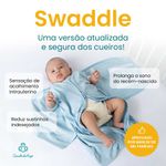 Swaddle Azul em Algodão Egípcio