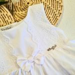 Vestido Batizado Camadas Bordado Inglês