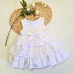 Vestido Batizado Camadas Bordado Inglês