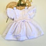 Vestido Batizado Cetim e Pérolas