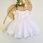 Vestido Batizado Com Saia Tule