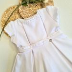 Vestido Batizado Crepe Pérolas