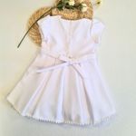 Vestido Batizado Crepe Pérolas