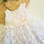 Vestido Batizado Flores Soltas