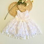 Vestido Batizado Flores Soltas