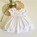 Vestido Batizado Fustão Casinha De Abelha