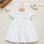 Vestido Batizado Fustão Casinha De Abelha