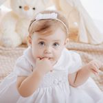 Vestido Batizado Fustão Casinha De Abelha