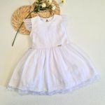 Vestido Batizado Manga Tule