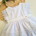 Vestido Batizado Pérolas Rendado