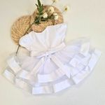 Vestido Batizado Saia Dupla Tule