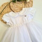 Vestido Batizado Saia Tule