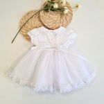 Vestido Batizado Saia Tule