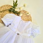 Vestido Batizado Saia Tule e Rendas