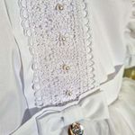 Vestido Batizado Saia Tule e Rendas