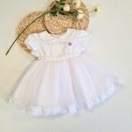 Vestido Batizado Saia Tule