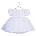 Vestido Batizado Saia Tule e Rendas