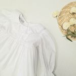 Vestido Batizado Manga Longa Voal com Calcinha