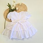 Vestido Branco em Lasie e Ponto Palito
