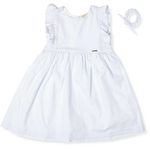 Vestido Infantil em Sarja Branco