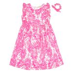 Vestido Floral Pink com chuquinha