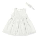 Vestido Infantil em Crochê Branco