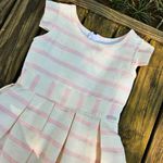 Vestido Infantil Listrado Rosa com Lurex