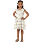 Vestido Infantil Listrado Rosa com Lurex