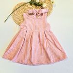Vestido Infantil em Crochê Rosa