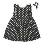 Vestido Infantil Preto com Flores