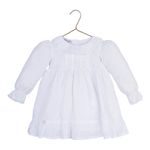 Vestido Batizado Manga Longa Voal com Calcinha