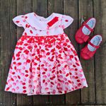 Vestido Bebê Pétalas Vermelho