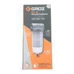 FILTRO PARA COMBUSTÍVEL 1" C/ CÚPULA DE POLICARBONATO 10 micra - GROZ
