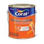 Tinta Acrílica Super Lavável Antimanchas 3,6L Branco Coral