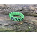 COLEIRA BABY PERSONALIZADA 3cm verde fluorescente com nome em preto
