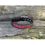 COLEIRA BABY PERSONALIZADA 3cm preto com nome em vermelho